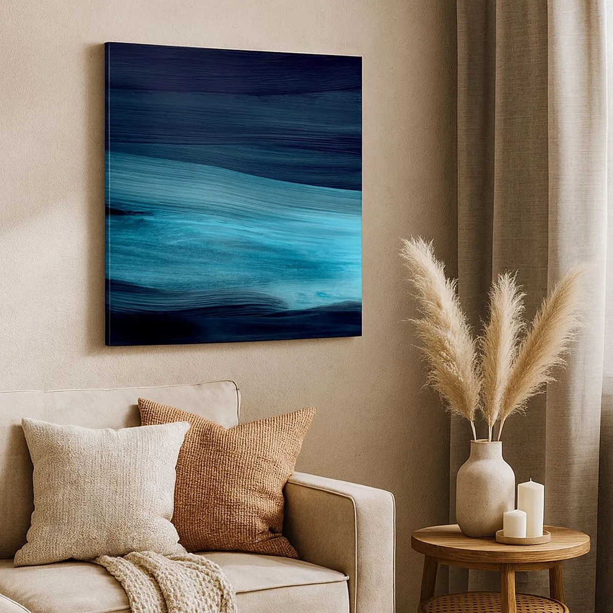 Canvastavla - Bild på duk - Flyt med strömmen - 30x30 cm