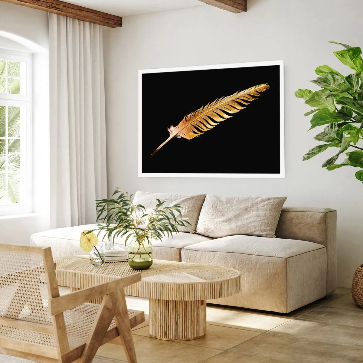 Affisch - Fjäder... - 50x40 cm