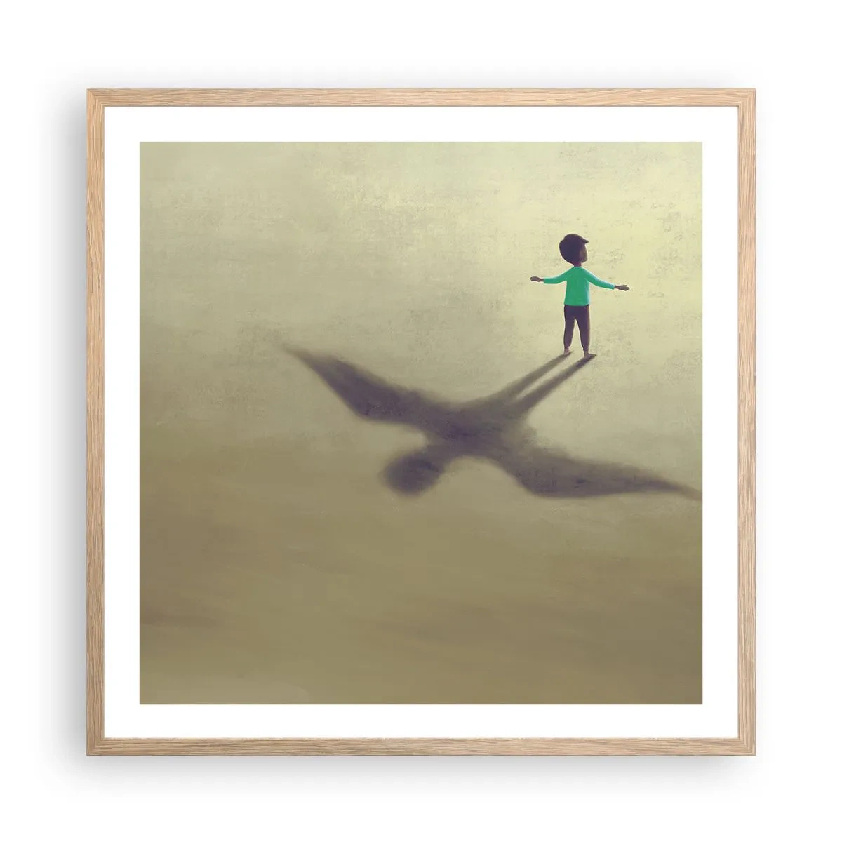 Affisch i ram av ljusek - Framtidens hjälte - 60x60 cm