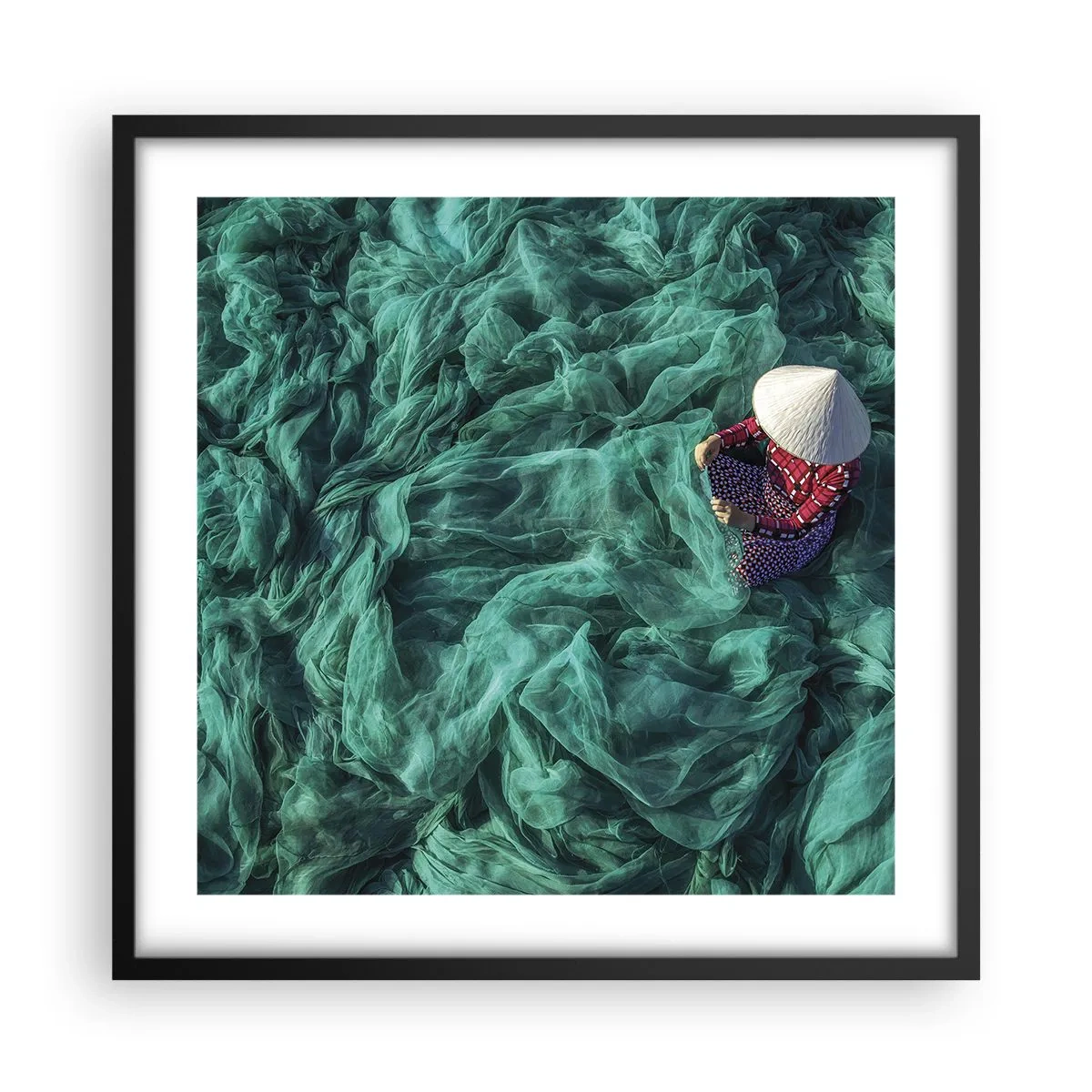 Affisch i svart ram - I nätens hav - 50x50 cm
