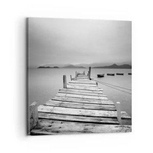 Canvastavla - Bild på duk - Bortom bergen och hav - 60x60 cm