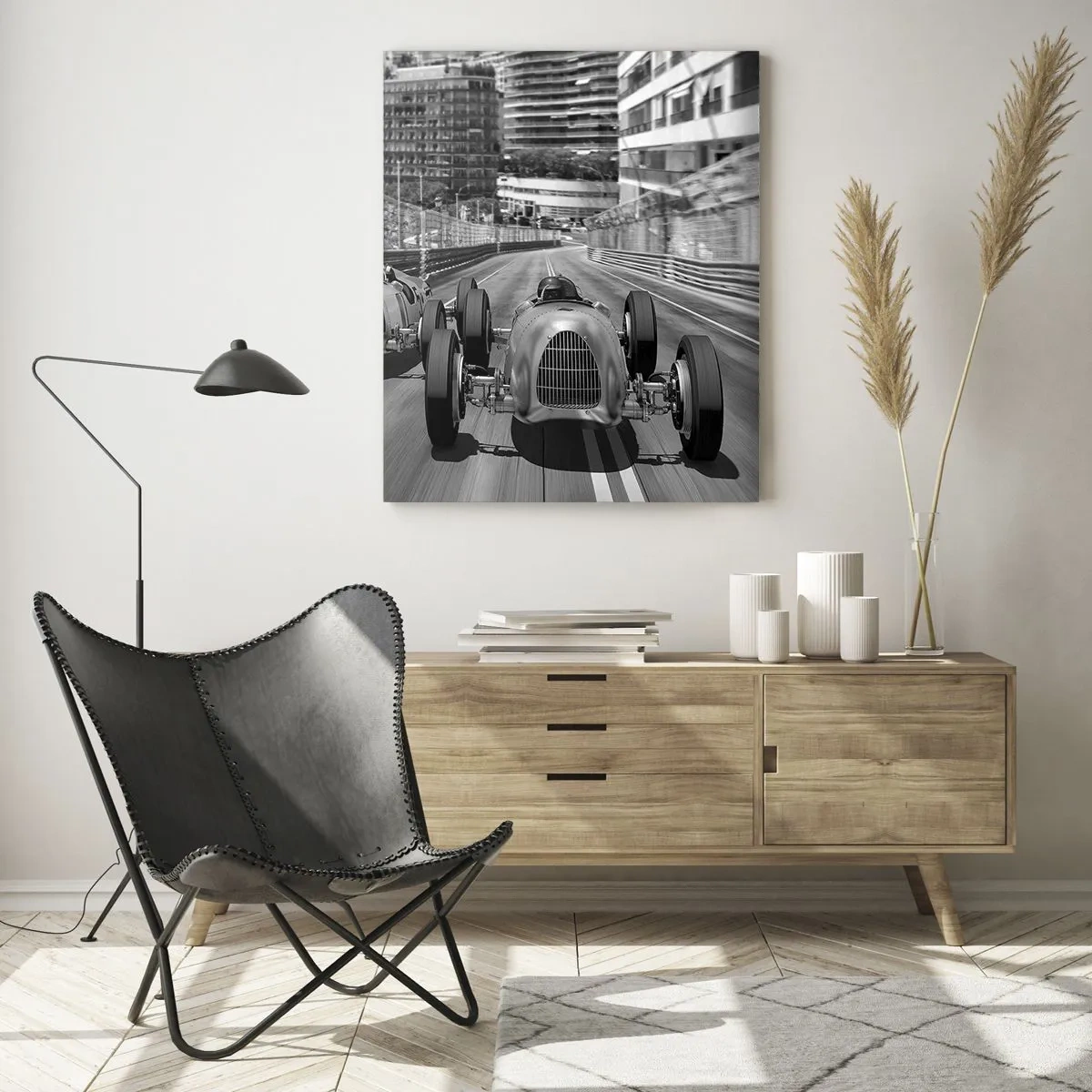 Glastavla - Bild på glas - För länge sedan i Monte Carlo - 50x70 cm