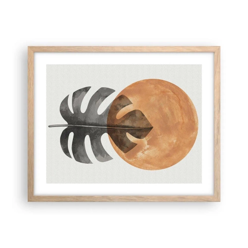 Affisch i ram av ljusek - Alltid solen - 50x40 cm