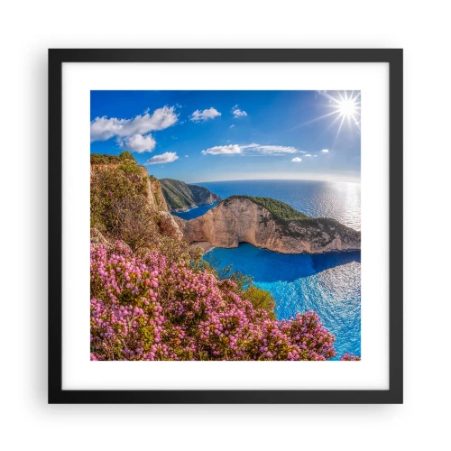 Affisch i svart ram - Min stora grekiska semester - 40x40 cm