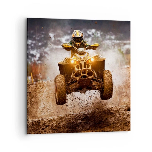 Canvastavla - Bild på duk - No risk no fun - 70x70 cm