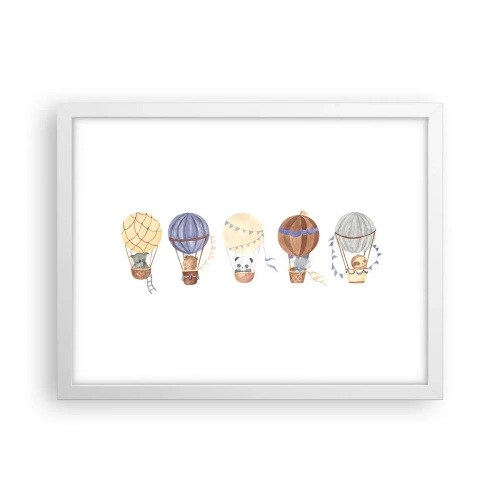 Affisch i vit ram - Vänner på en resa - 40x30 cm