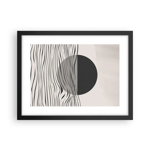 Affisch i svart ram - Halvdan komposition - 40x30 cm
