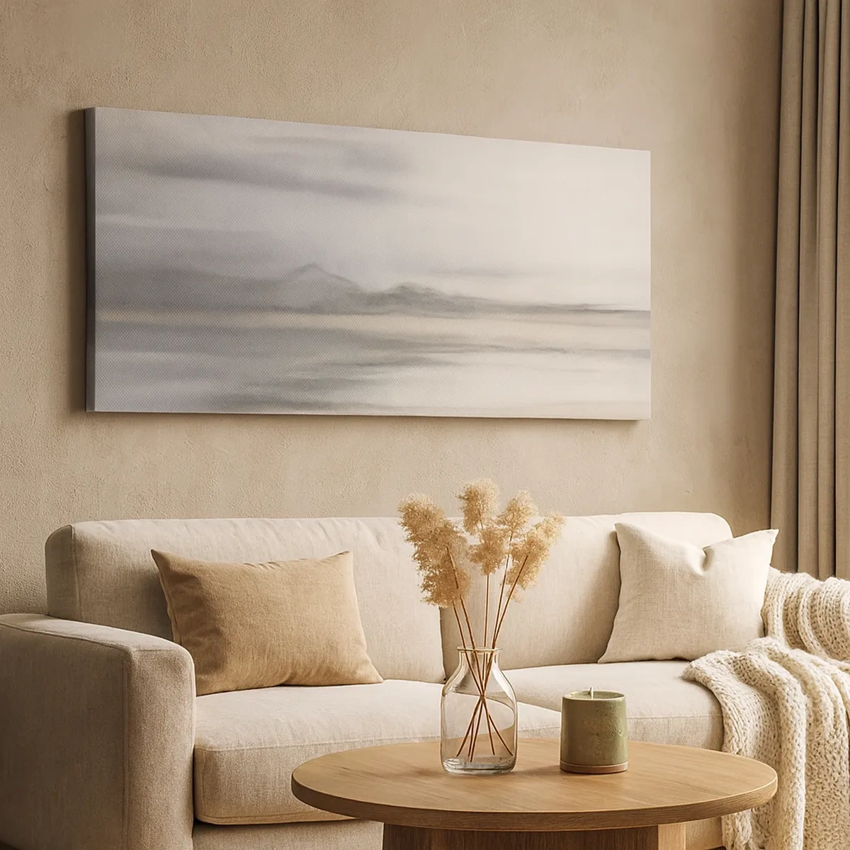 Canvastavla - Bild på duk - En eftertänksam bakgrund - 30x30 cm