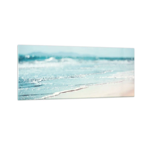 Glastavla - Bild på glas - Värme och brus - 100x40 cm