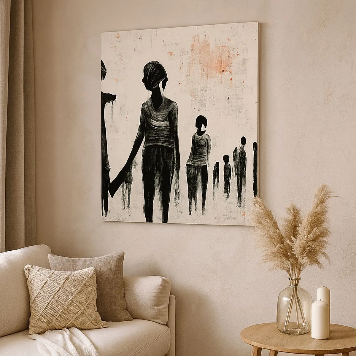 Canvastavla - Bild på duk - Mot ensamhet - 30x30 cm