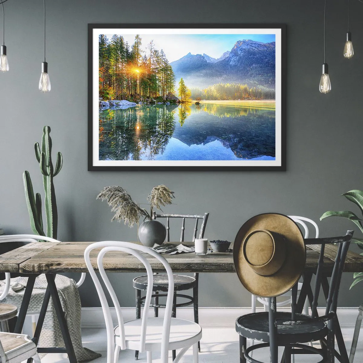 Affisch i svart ram - Majestät och sötma - 70x50 cm