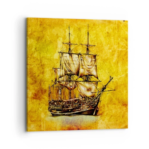 Canvastavla - Bild på duk - Mot Tortuga! - 70x70 cm