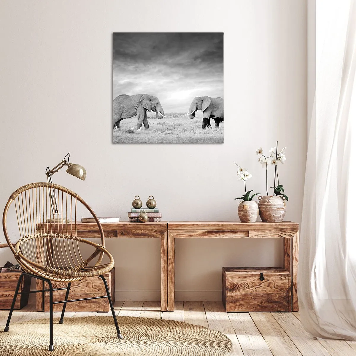 Canvastavla - Bild på duk - Grått är vackert - 50x50 cm