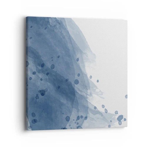 Canvastavla - Bild på duk - Blå tyll - 30x30 cm
