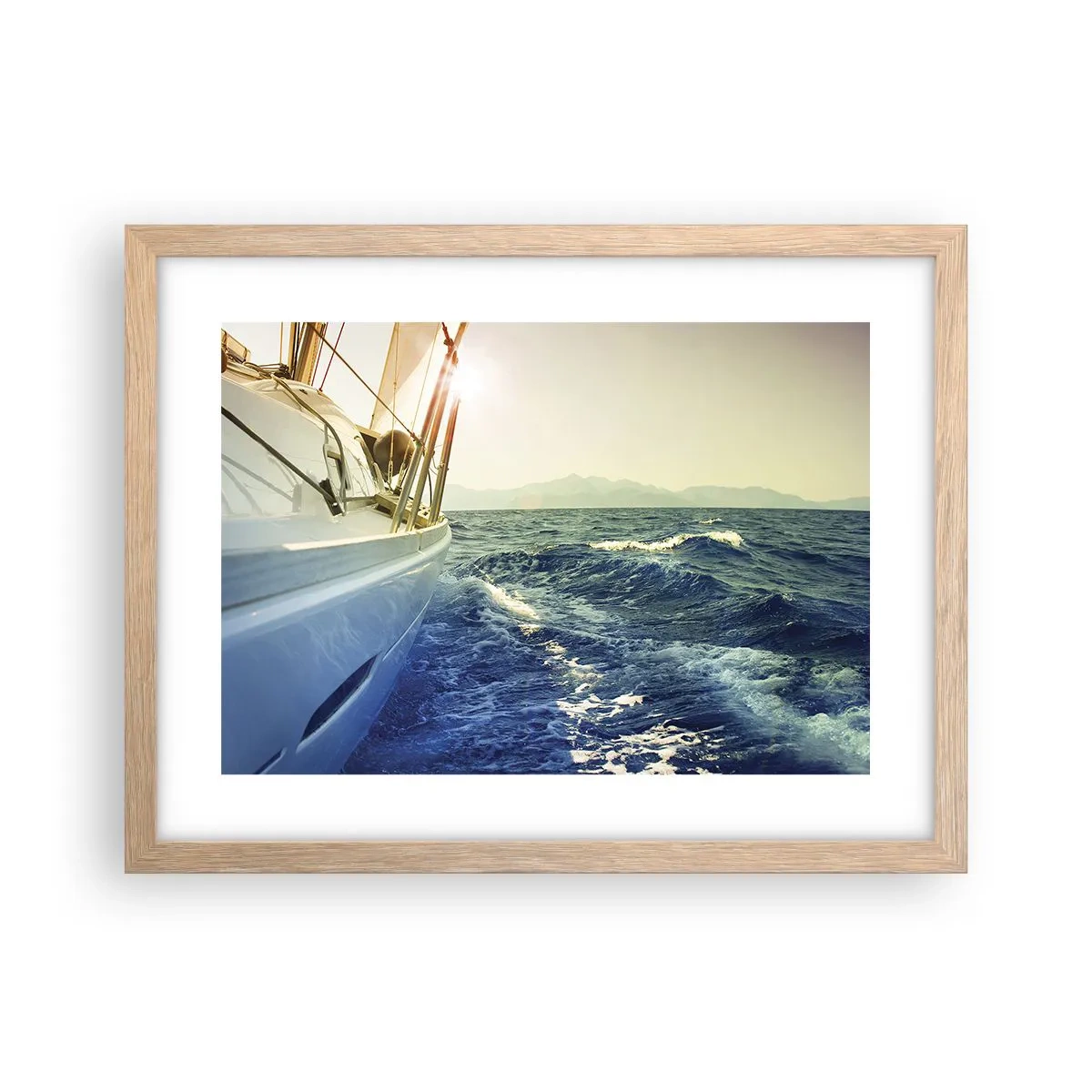 Affisch i ram av ljusek - Mot äventyret - 40x30 cm