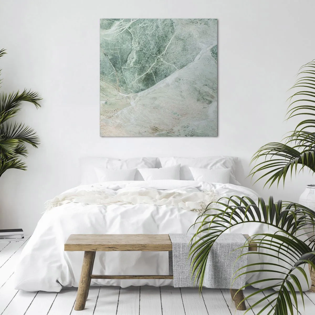 Canvastavla - Bild på duk - Stenens ädla svalka - 60x60 cm