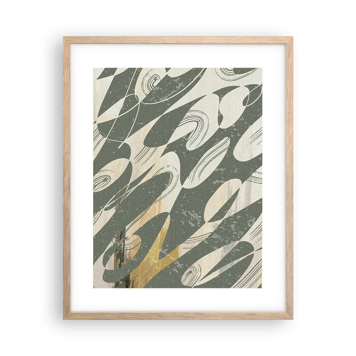 Affisch i ram av ljusek - Rytmisk abstraktion - 40x50 cm