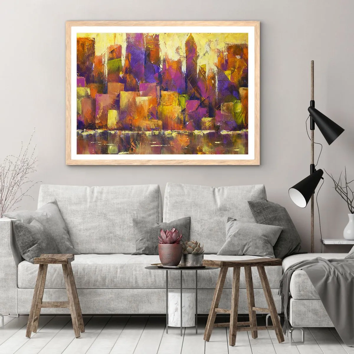 Affisch i ram av ljusek - Metropolis komposition - 50x40 cm