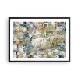 Affisch i svart ram - Geometrisk omblandning - 70x50 cm