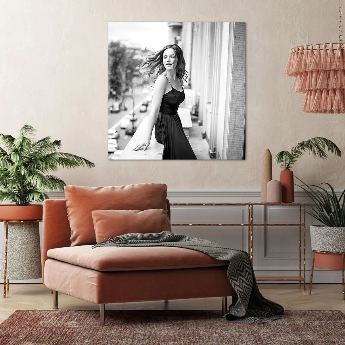 Canvastavla - Bild på duk - Säkert en Parisbo - 70x70 cm