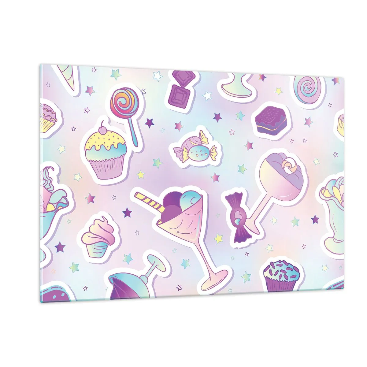 Glastavla - Bild på glas - Skulle vilja ha födelsedag varje dag - 120x80 cm