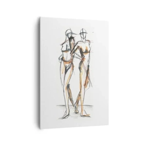 Canvastavla - Bild på duk - Charmens studie - 70x100 cm