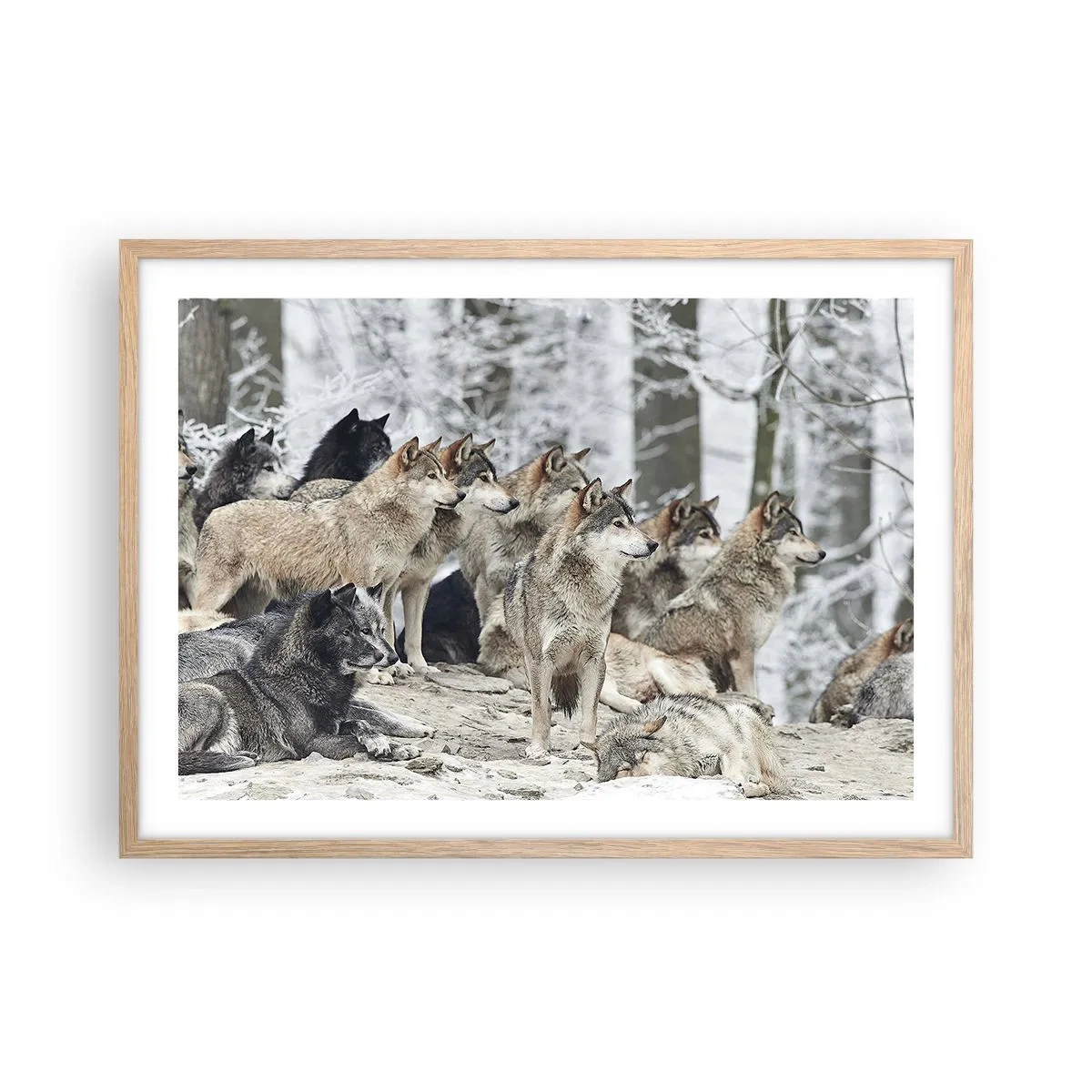 Affisch i ram av ljusek - Familj och vänner - 70x50 cm