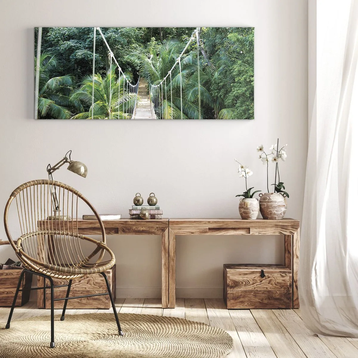 Canvastavla - Bild på duk - Welcome to the jungle! - 120x50 cm