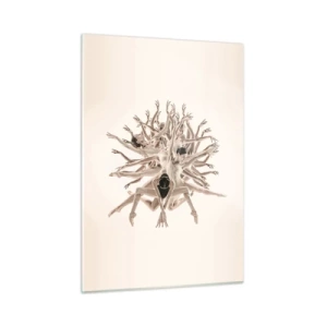 Glastavla - Bild på glas - Blommar i dansen - 50x70 cm