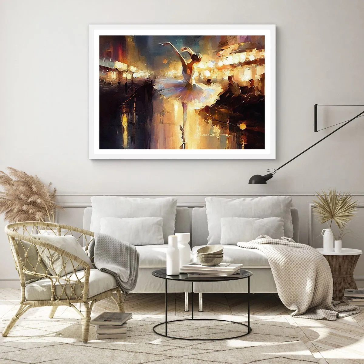 Affisch i vit ram - Ett mirakel på gatan - 100x70 cm