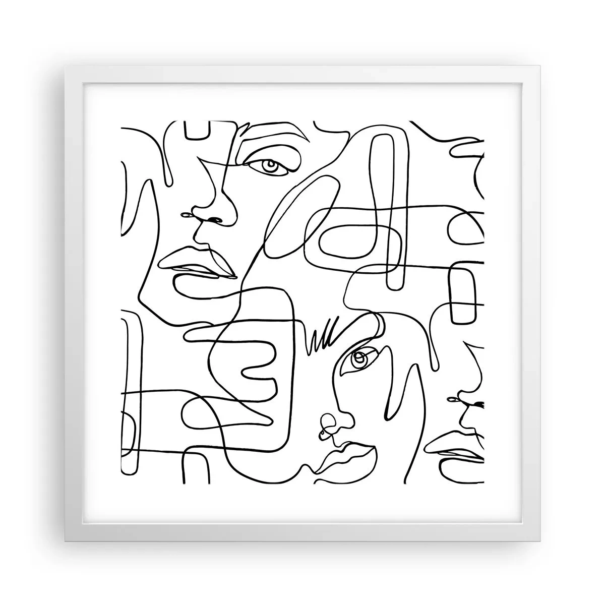 Affisch i vit ram - I trassliga känslor - 40x40 cm