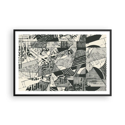 Affisch i svart ram - Nutidens dynamik - 91x61 cm