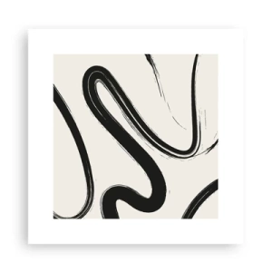 Affisch - Svart och vit elegans - 30x30 cm