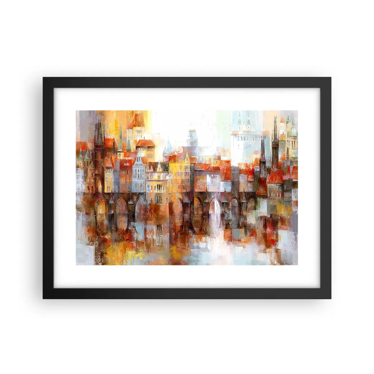 Affisch i svart ram - Vackert under bron - 40x30 cm