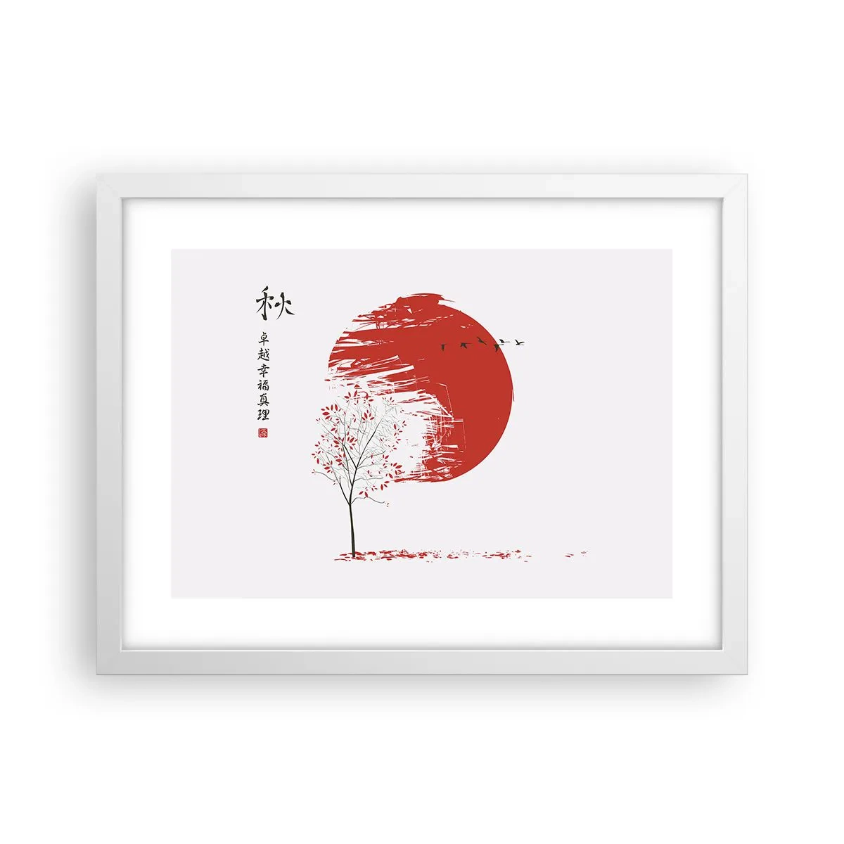 Affisch i vit ram - Känner du igen det här landet? - 40x30 cm