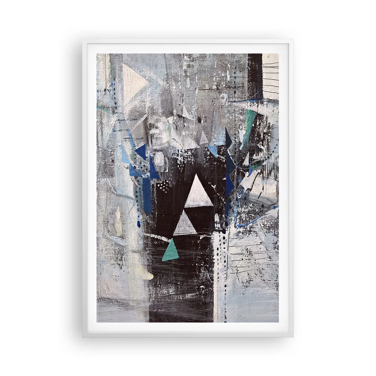 Affisch i vit ram - Trianglarnas överordnade ordning - 70x100 cm