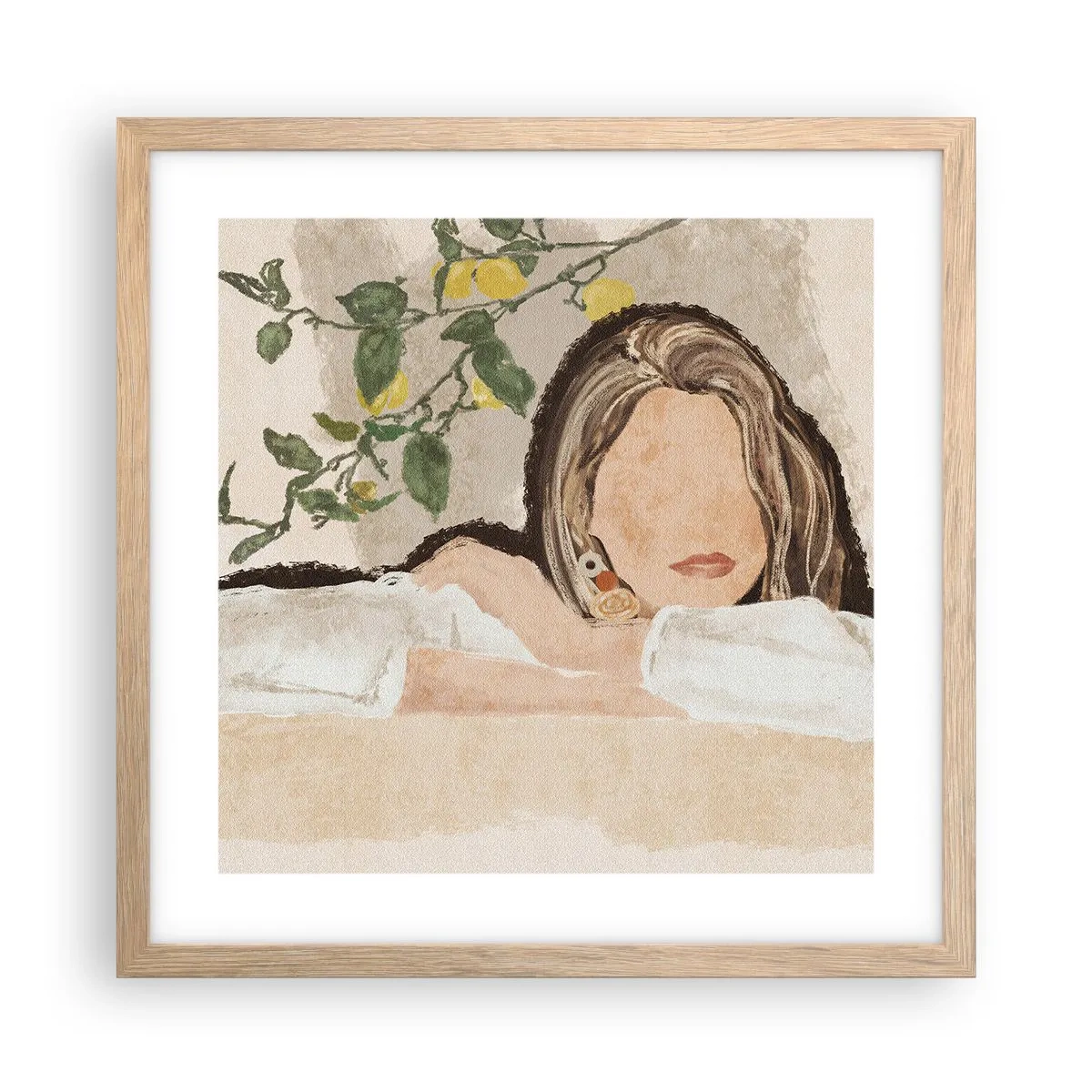 Affisch i ram av ljusek - Sydlig skönhet - 40x40 cm