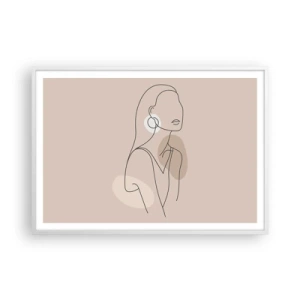 Affisch i vit ram - Flickaktighetens ikon - 100x70 cm