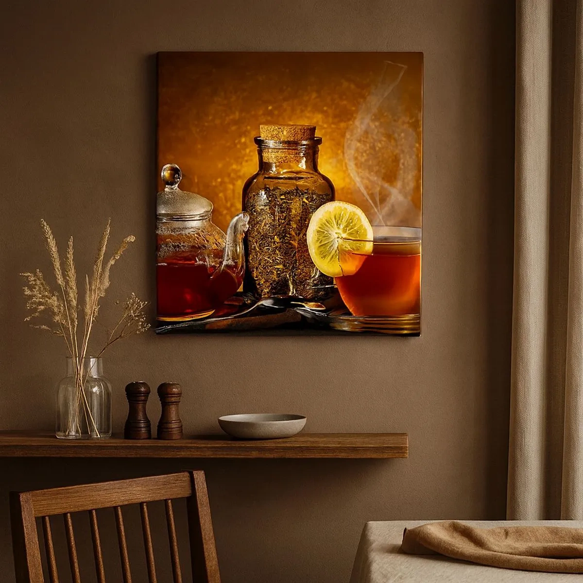 Canvastavla - Bild på duk - I holländska mästarnas stil - 30x30 cm