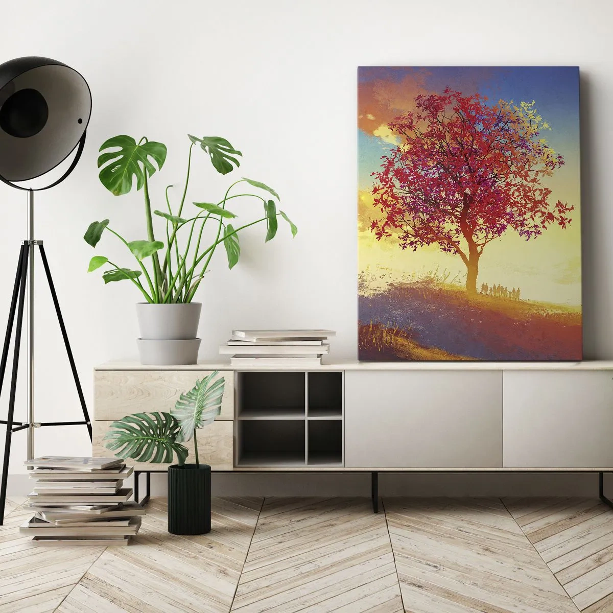 Canvastavla - Bild på duk - Pilgrim i målet - 65x120 cm