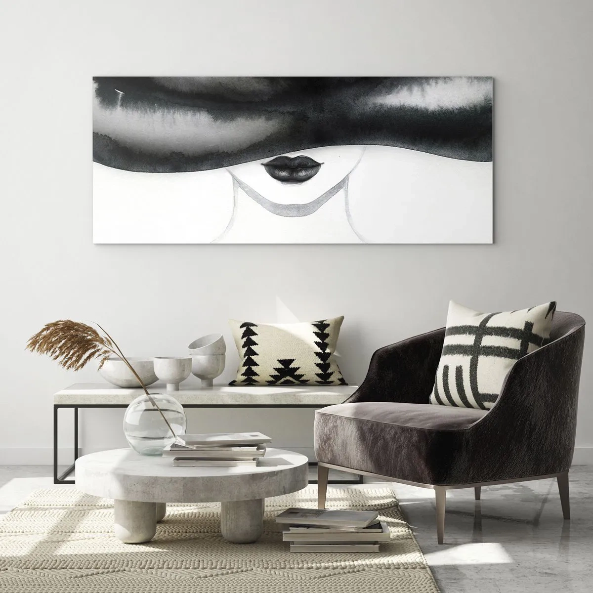 Glastavla - Bild på glas - Sensuell hemlighet - 100x40 cm