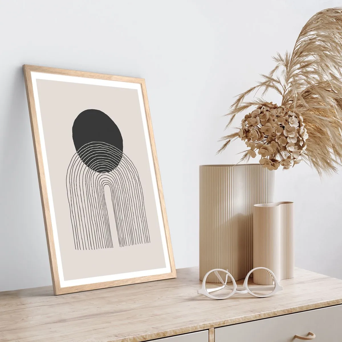 Affisch i ram av ljusek - Darr och säkerhet - 40x50 cm