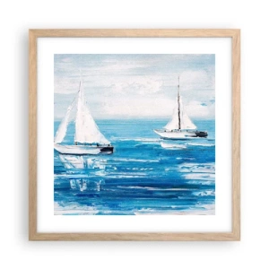 Affisch i ram av ljusek - Med en vän vid din sida - 40x40 cm