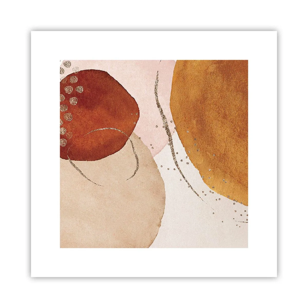 Affisch - Rundhet och rörelse - 30x30 cm