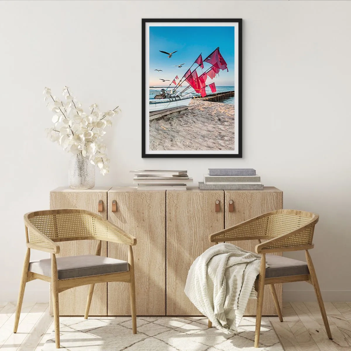 Affisch i svart ram - Välförtjänt vila - 40x50 cm