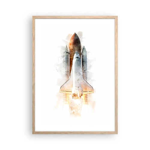 Affisch i ram av ljusek - Upptäckare efter start - 50x70 cm