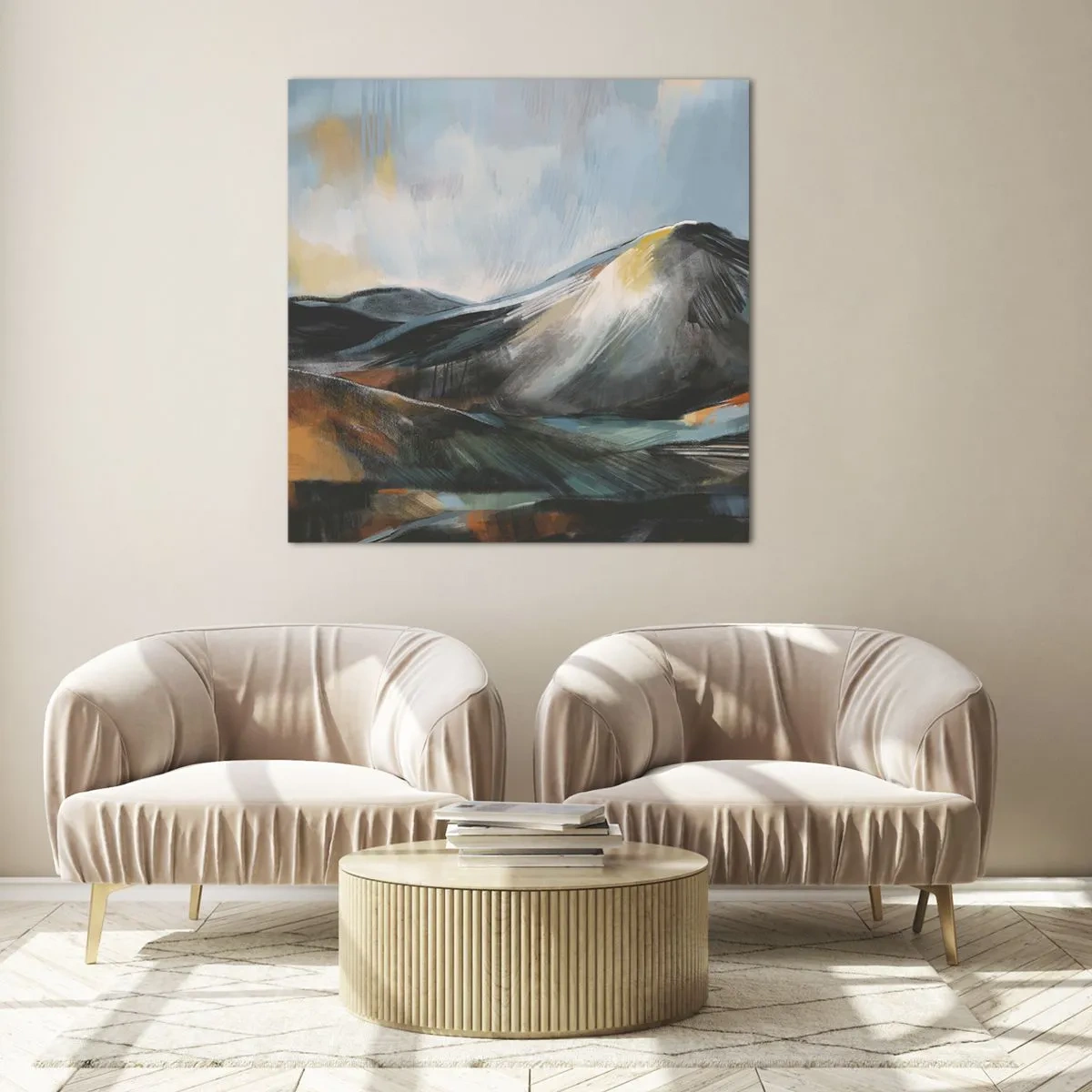 Glastavla - Bild på glas - Råa och vackra - 70x70 cm