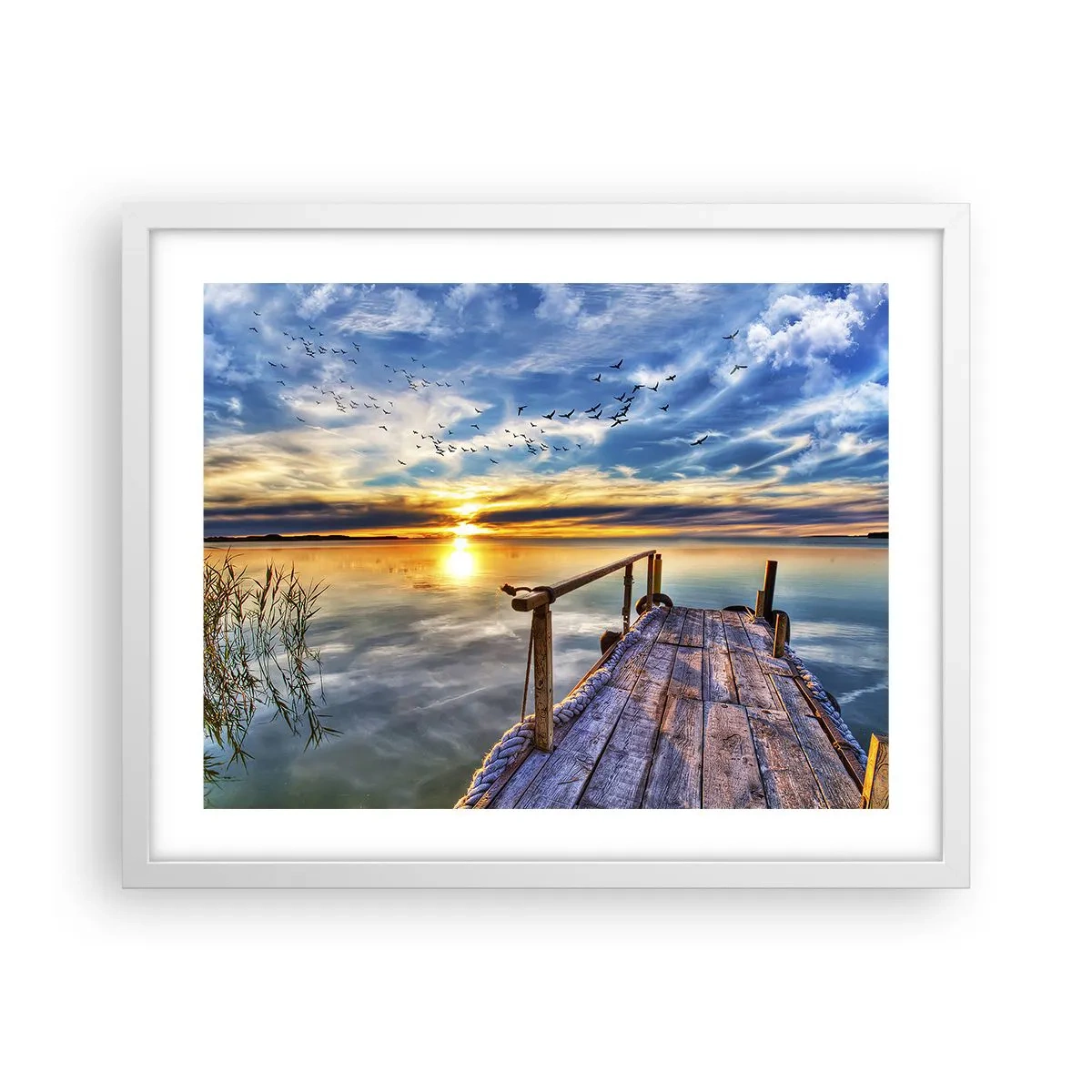 Affisch i vit ram - Vinden lägger sig - 50x40 cm