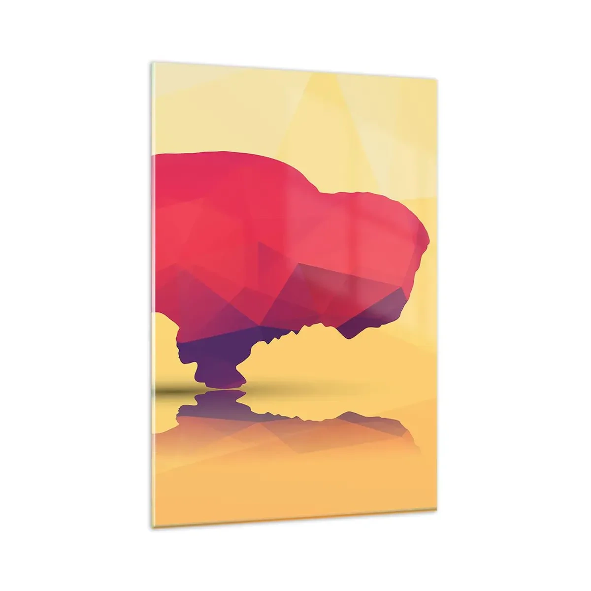 Glastavla - Bild på glas - Visentens amaranta styrka - 80x120 cm