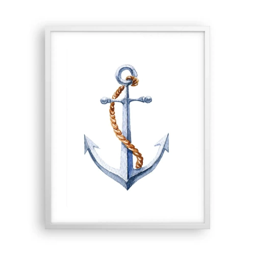 Affisch i vit ram - Heja äventyret! - 40x50 cm